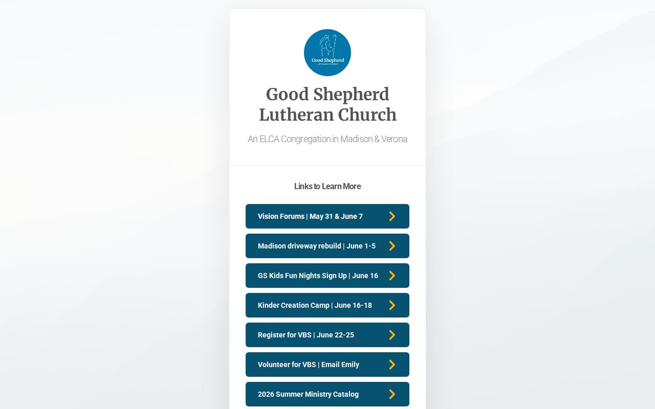 Good Shepherd Lutheran Church - Verona Campus